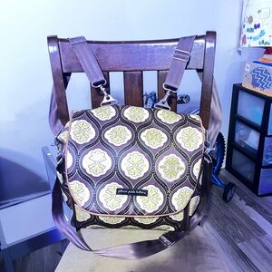 Petunia Pickle Bottom Brown and Green Diaper Bag